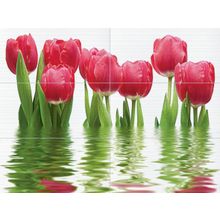 Керамическая плитка Нефрит Фреш тюльпаны 64-04-21-160-0 (из 6-ти ч.) панно 75х100