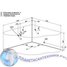 Акриловая ванна Aquanet Margarita 150x150