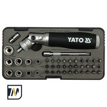 Отвертка с трещоткой +вставки +биты 42шт Yato YT-2806