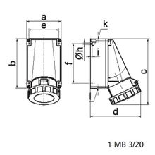 Bals Настенная розетка Bals 110413 400 В 63 А 5 полюсов IP67 Quick-Connect серо-красная