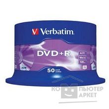 Verbatim Диски DVD+R 4.7Gb 16-х , 50 шт, Cake Box 43550