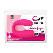 Розовый стимулятор G-точки и клитора SEE YOU 7-SPEED SILICONE FINGER