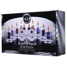 XR Brands Набор из 12 вакуумных помп Sukshen 12 Piece Cupping Set