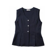 President School жилет с отрезной баской синий