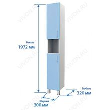 Triton Пенал для ванной Эко 30 голубой