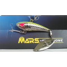 Блесна Mars-Huge Bone, 47мм, 15г, Silver+Fluorescent Green GT-BIO