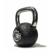 Original FitTools Гиря 12 кг с хромированной ручкой полиуретановая (CPU) OFT FT-KB-CPU-12