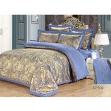 Постельное белье FILIASTE Жаккард с вышивкой Евро с 4мя нав. Silk-Place 41623