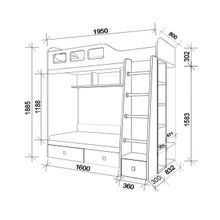 РВ Мебель Двухъярусная кровать Астра-3