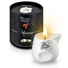 Plaisir Secret Массажная свеча с ароматом кокоса Bougie de Massage Gourmande Coco - 80 мл.