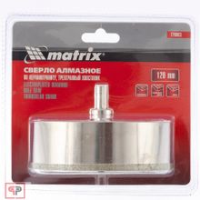 Matrix Сверло алмазное по керамограниту, 120 х 67 мм, трехгранный хвостовик Matrix