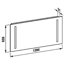 Зеркало Laufen Palace 4.4726.6.996.144.1 120x62 с вертикальной подсветкой