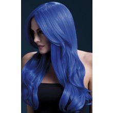 Fever Синий парик с длинной челкой Khloe (S-M-L   синий)