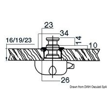 Osculati Simple nylon ratchet anti-vibration stopper, 38.180.02