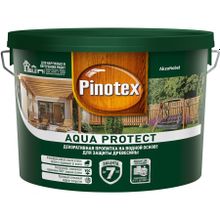 ПИНОТЕКС Аква Протект антисептик для дерева бесцветный (9л)   PINOTEX Aqua Protect пропитка на водной основе прозрачная под колеровку (9л)