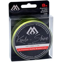 Плетеный шнур Mikado KENDO SHINE 8-x HDPE 0.10 yellow (150 м) 8,23 кг.