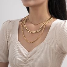 Многослойное колье под золото (арт. 82991-2)