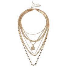 Многослойное колье под золото (арт. 81132-7)