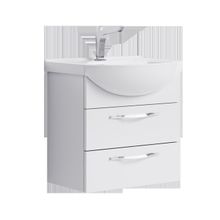 Тумба Под Раковину 60 См, Белая, 2 Ящика, Aqwella Аллегро Agr.01.06 2