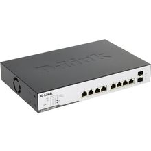 Коммутатор  D-Link   DGS-1100-10MPP   B1A   Управляемый коммутатор (6UTP 1000Mbps PoE + 2UTP 1000Mbps  UPoE  +  2SFP)