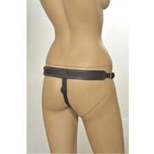 Кожаные трусики с плугом Kanikule Leather Strap-on Harness Anatomic Thong (79322)