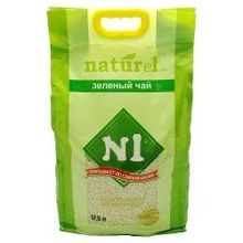 Наполнитель комкующийся N1 NATUReL Зелёный чай 17,5л