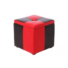 Мебельстория Пуф Рубио-2 красно-черный к з ID - 310805