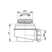 Сифон для душевого поддона AlcaPlast A47CR–60