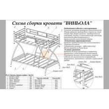 Формула мебели Двухъярусная кровать Виньола, серая