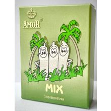 AMOR Микс-набор презервативов AMOR Mix  Яркая линия  - 3 шт.