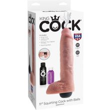 Pipedream Телесный фаллоимитатор с функцией семяизвержения 11  Squirting Cock with balls - 27,9 см. (телесный)