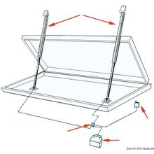 Osculati Stay for hatches single 12 V 300 mm, 38.370.12