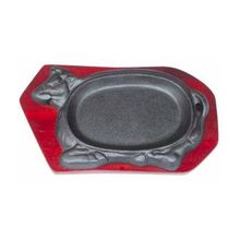 Сковорода чугунная порционная 28 см с подставкой Regent FERRO 93-FE-11-28