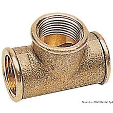 Osculati Brass T-fitting 3 8, 17.317.00