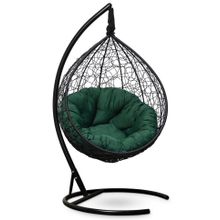 Кресло кокон подвесное SEVILLA VERDE черное + каркас