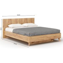 Алмаз. Любимый дом Марта-2 Кровать двуспальная 1600 с кроватным основанием (Дуб золотой)