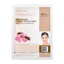 Dermal Bee Venom Collagen Essence Mask Тканевая маска для лица с пчелиным ядом и коллагеном, 23 г
