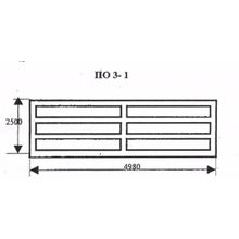 Плита забора ПО-3-1
