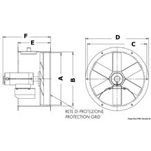 Osculati Helicoidal blower 24 V 150 W 6 A flow FP, 16.103.12