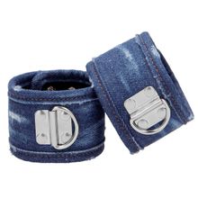 Shots Media BV Синие джинсовые наручники Roughend Denim Style (синий)