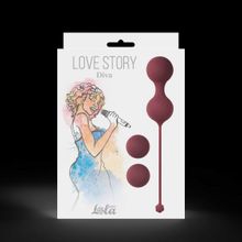 Lola toys Набор бордовых вагинальных шариков Love Story Diva