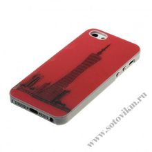 Задняя накладка Niorcase для iPhone 5 розовая Башня