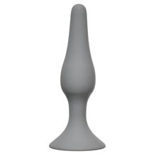 Lola toys Светло-серая анальная пробка Slim Anal Plug Large - 12,5 см.