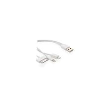 кабель синхронизации USB Throw 3 в 1 20 cm для зарядки Apple iPhone 5, Samsung Tab, Micro USB