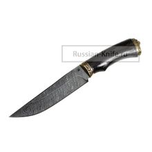 Нож Медведь (дамасская сталь), венге