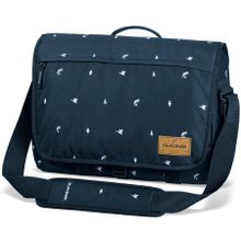 Женская уличная сумка на плечо с отделом для ноутбука 15” Dakine Hudson 20L Smn Sportsman цвет синий с принтом птиц