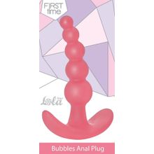 Lola toys Розовая анальная пробка Bubbles Anal Plug - 11,5 см.