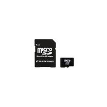 Карта памяти MicroSD Silicon Power 32Gb SP032GBSTH004V10-SP SDHC class 4 + SD adapter