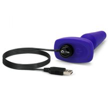 b-Vibe Фиолетовая анальная вибропробка с 3 источниками вибрации TRIO REMOTE CONTROL PLUG  PURPLE - 13,5 см.