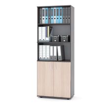 Сокол Сокол стеллаж ШУ-21, цвет дуб венге белёный дуб, двери снизу ID - 292079